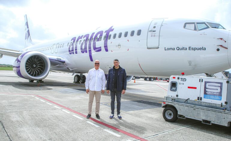 “Loma Quita Espuela” la aeronave número 11 de Arajet